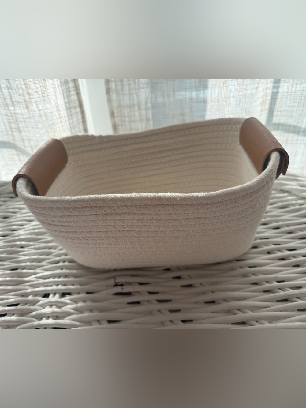 Brightroom 6โ Small Oval Coiled Rope Storage Basket